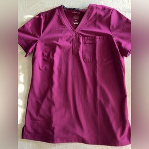 Urbane burgundy color scrub top